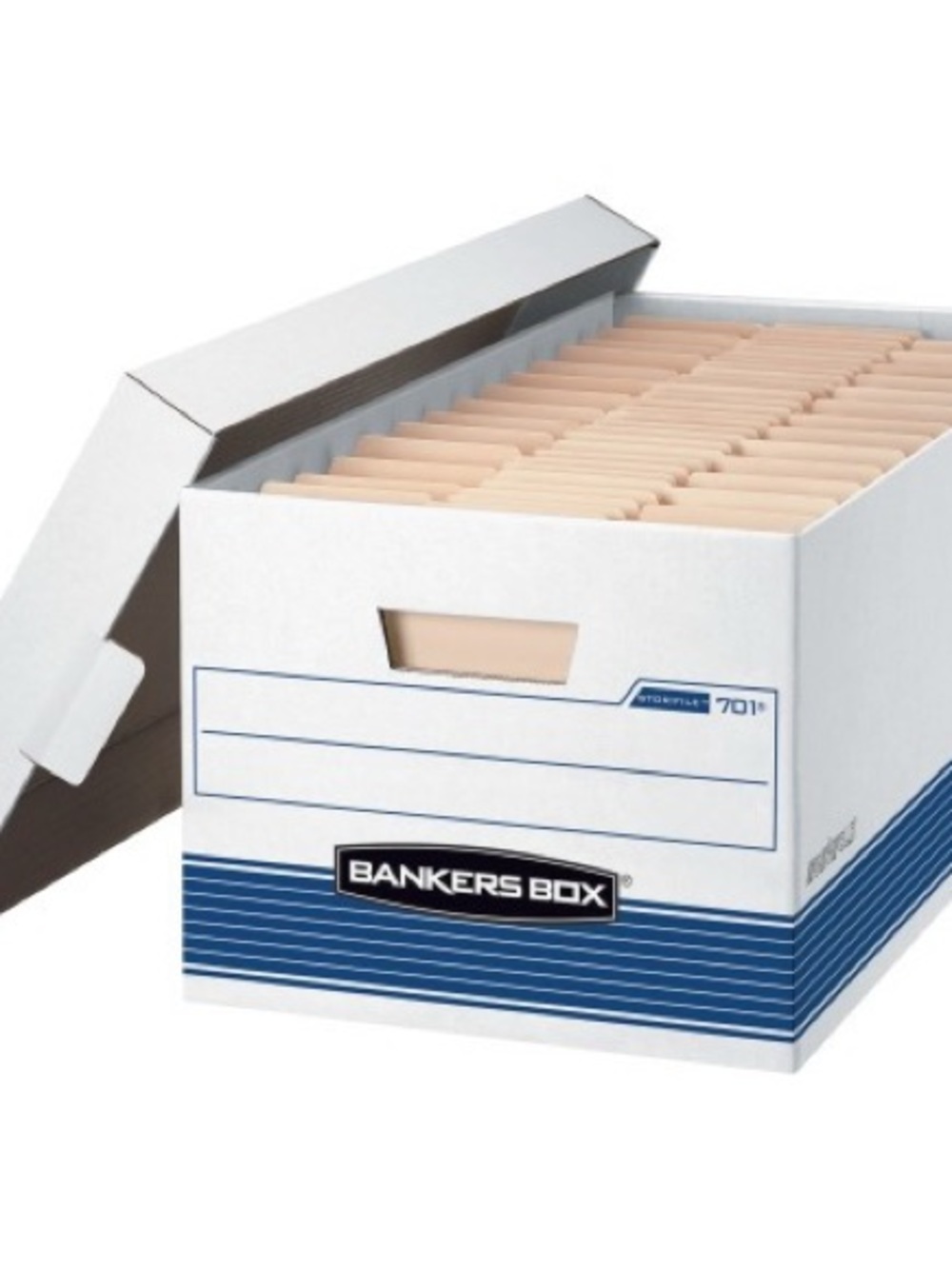 Bankers Box 00701 24x12x10 Medium Duty Storage Boxes with Lift-Off Lid, 12-pack